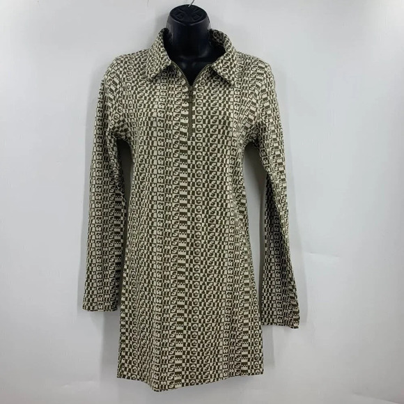 Iets Frans Women's All Over Logo Short Collared Body Conture Dress Size M NWT - Picture 1 of 12